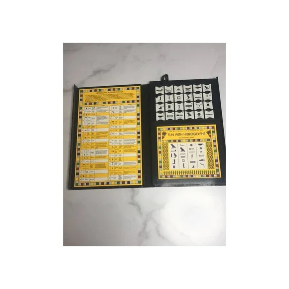 Metropolitan Museum of Art Hieroglyphic Stamp Kit set Vintage book Egyptian gift - Picture 2 of 16
